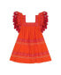 ფოტო #1 პროდუქტის Little Girls Serena Tassel Dress Poppy Embroidery