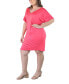 Plus Size Loose Fit V-Neck T Shirt Dress