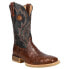 Фото #2 товара Durango Rebel Pro Oiled Saddle Ostrich Square Toe Cowboy Mens Brown Dress Boots