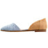 TOMS Jutti Dorsay Slip On Womens Blue Flats Casual 10011759