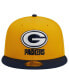Men's Gold, Navy Green Bay Packers 2-Tone Color Pack 9FIFTY Snapback Hat