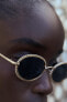 OVAL DIAMANTÉ SUNGLASSES