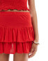 Pull&Bear rara mini skirt co-ord in red