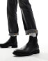 AllSaints Creed leather chelsea boots in black