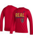 ფოტო #1 პროდუქტის Men's Red Real Salt Lake Club DNA Long Sleeve AEROREADY T-shirt
