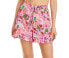 Ganni Womens Floral Print Swim Cover-Up Shorts Swimwear Pink Size 36