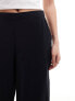 Vero Moda high waisted wide leg trousers in black