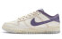 Фото #1 товара 【定制球鞋】 Nike Dunk Low BIGNIU 香芋奶油 简约 复古 做旧 手绘喷绘 防滑耐磨 低帮 板鞋 男款 米紫 / Кроссовки Nike Dunk Low DV0831-101