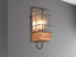 Wandlampe 1 flammig Gitterlampe mit Holz