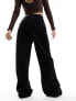 Mango cord relaxed straight leg jeans in black