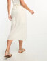 Фото #4 товара Vero Moda Tall wrap tie midi skirt in white