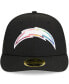 Фото #2 товара Men's Black Los Angeles Chargers 2023 NFL Crucial Catch Low Profile 59FIFTY Fitted Hat