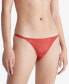 Фото #1 товара Women's Sheer Marquisette Lace High-Leg Tanga Underwear QF7105