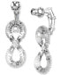 ფოტო #5 პროდუქტის Rhodium-Plated Mixed Crystal Infinity Charm Hoop Earrings