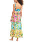 Фото #2 товара Women's Tiered Printed Ruffle Cover-Up Dress, Created for Macy's