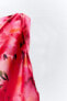 Фото #6 товара Платье из сатина с цветочным принтом ZARA