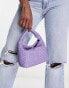 Фото #1 товара Glamorous woven texture grab bag in lavender