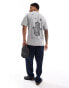 ONLY & SONS relaxed fit t-shirt with hamsa hand print in grey