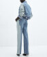 ფოტო #2 პროდუქტის Women's Two-Tone Straight Jeans