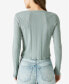 Фото #2 товара Ribbed Lace-Up Long-Sleeve Top