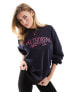 Threadbare Ski embroidered sweater in navy