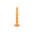 Candleholder Romimex Orange Glass 9 x 27 x 9 cm