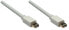 Manhattan Mini DisplayPort 1.2 Cable - 4K@60Hz - 1m - Male to Male - Bi-Directional - White - Equivalent to MDPMM1MW - Lifetime Warranty - Polybag - 1 m - Mini DisplayPort - Mini DisplayPort - Male - Male - 4096 x 2160 pixels