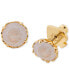 Фото #1 товара Gold-Tone Color Cubic Zirconia Stud Earrings