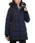 Women's Faux-Fur-Trim Hooded Puffer Coat Синий, XS - фото #5