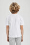 K1687A6/WT34 Defacto Erkek Çocuk T-shirt WHITE