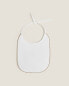 Фото #14 товара Velour baby bib with trim detail