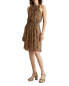 Фото #2 товара Платье женское Ralph Lauren Pleated Sheer Lined Back Keyhole Sleeveless Halter Evening Dress