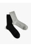 Фото #3 товара Basic 2'li Soket Çorap Seti Çok Renkli Dokulu