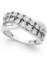 Diamond Two-Row Crossover Ring (1/4 ct. t.w.) in 10k White or Yellow Gold