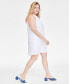 Фото #2 товара Trendy Plus Size Linen-Blend Halter Shift Dress, Created for Macy's