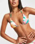 Фото #1 товара Accessorize triangle bikini top in multi tropical print