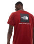 The North Face Redbox backprint t-shirt in rust Оранжевый, XS - фото #2