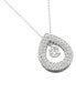Фото #3 товара Macy's diamond Orbital Multi Halo Teardrop Pendant Necklace (1/2 ct. t.w.) in 10k White Gold, 16" + 2" extender