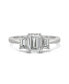 Moissanite Emerald Cut Three Stone Ring 1-1/2 ct. t.w. Diamond Equivalent in 14k White or Yellow Gold