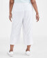 Plus Size Linen Drawstring Capri Pants, Created for Macy's