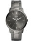 Men's Minimalist Smoke Stainless Steel Bracelet Watch 44mm