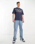 Tommy Jeans ASOS exclusive cotton heritage capsule logo front t-shirt skate fit in navy