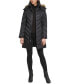 Фото #1 товара Women's Faux-Fur-Trim Hooded Puffer Coat