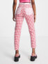 Фото #2 товара Daisy Street high waisted mom jeans in pink & red gingham mix