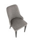 Фото #7 товара Nueva Chair in Metal and Fabric Set of 2