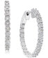 ფოტო #1 პროდუქტის Diamond Hoop Earrings (1/4 ct. t.w.) in Sterling Silver