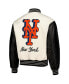 Фото #3 товара Men's White New York Mets Full-Snap Varsity Jacket