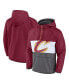 Men's Wine, Gray Cleveland Cavaliers Anorak Flagrant Foul Color-Block Raglan Hoodie Half-Zip Jacket