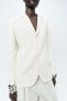 Zw collection fitted linen blend blazer