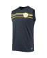 Фото #3 товара Men's Heathered Navy Milwaukee Brewers Muscle Tank Top